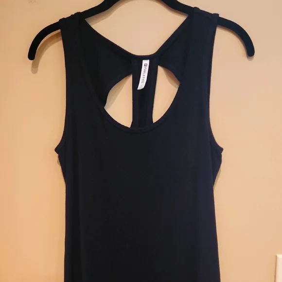 Fabletics Long Black Tank Top Style Dress Size Small - Picture 1 of 9